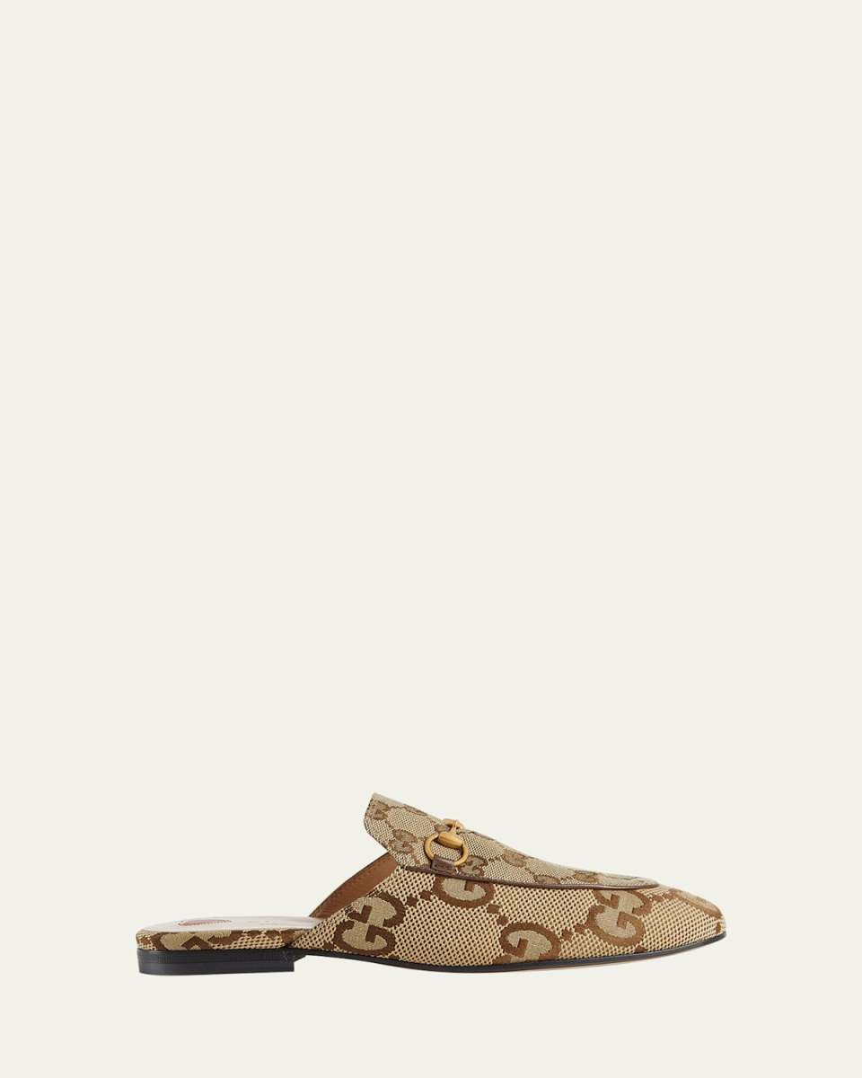 Princetown GG Canvas Loafer Mules